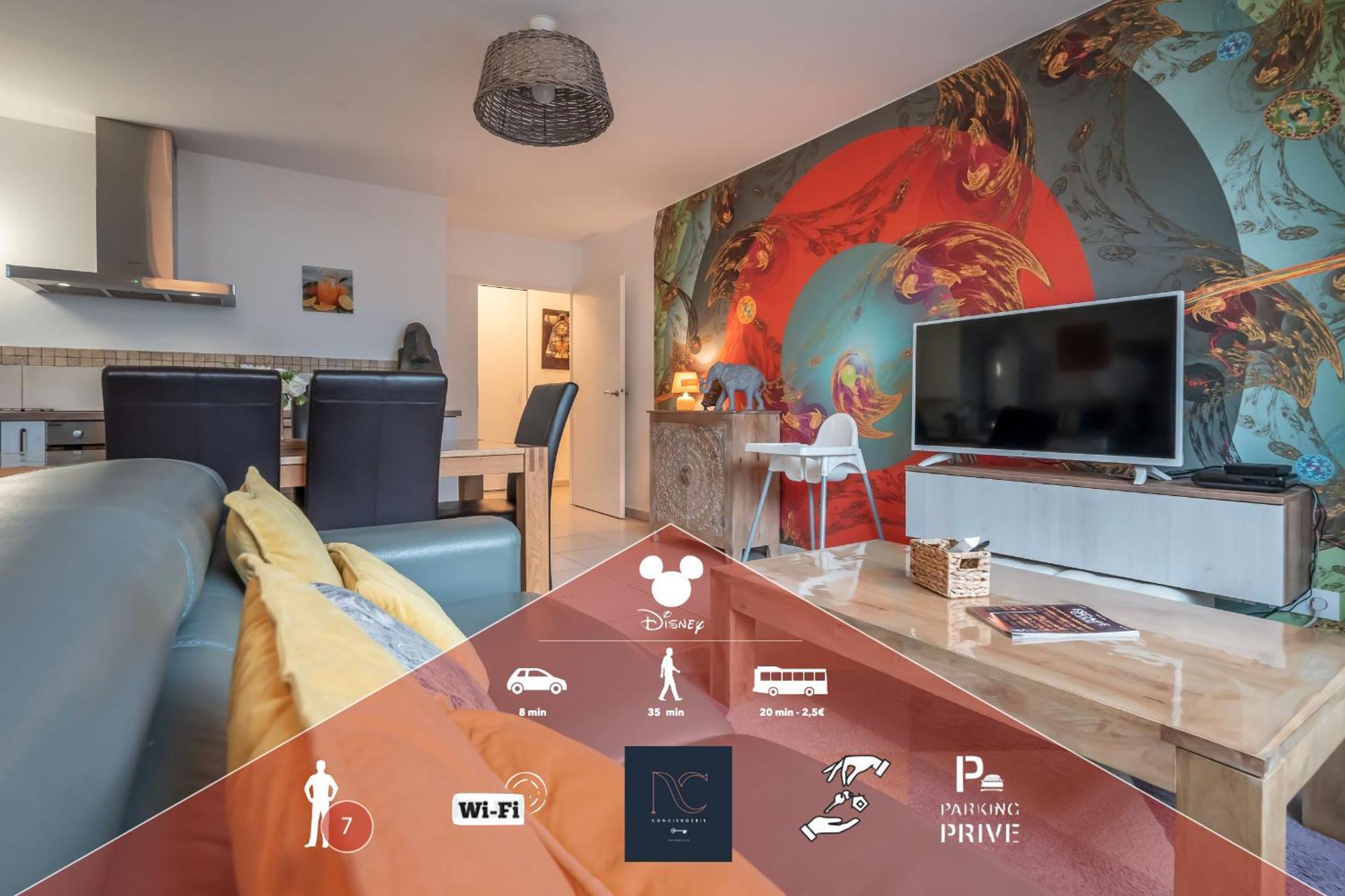 *Disneyland-Paris* 7Pers, Wifi, Parking, Netflix Montévrain Kültér fotó